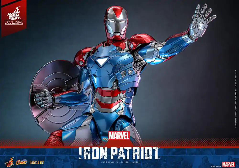 Marvel Comic Diecast Masterpiece akcijska figura 1/6 Iron Patriot Hot Toys Exclusive 32 cm fotografija izdelka