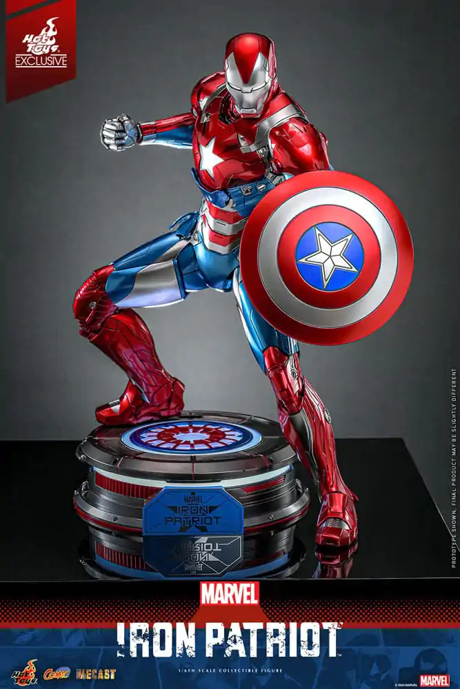 Marvel Comic Diecast Masterpiece akcijska figura 1/6 Iron Patriot Hot Toys Exclusive 32 cm fotografija izdelka