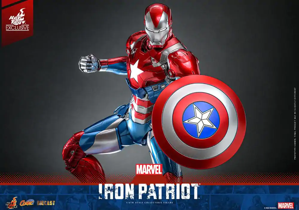 Marvel Comic Diecast Masterpiece akcijska figura 1/6 Iron Patriot Hot Toys Exclusive 32 cm fotografija izdelka