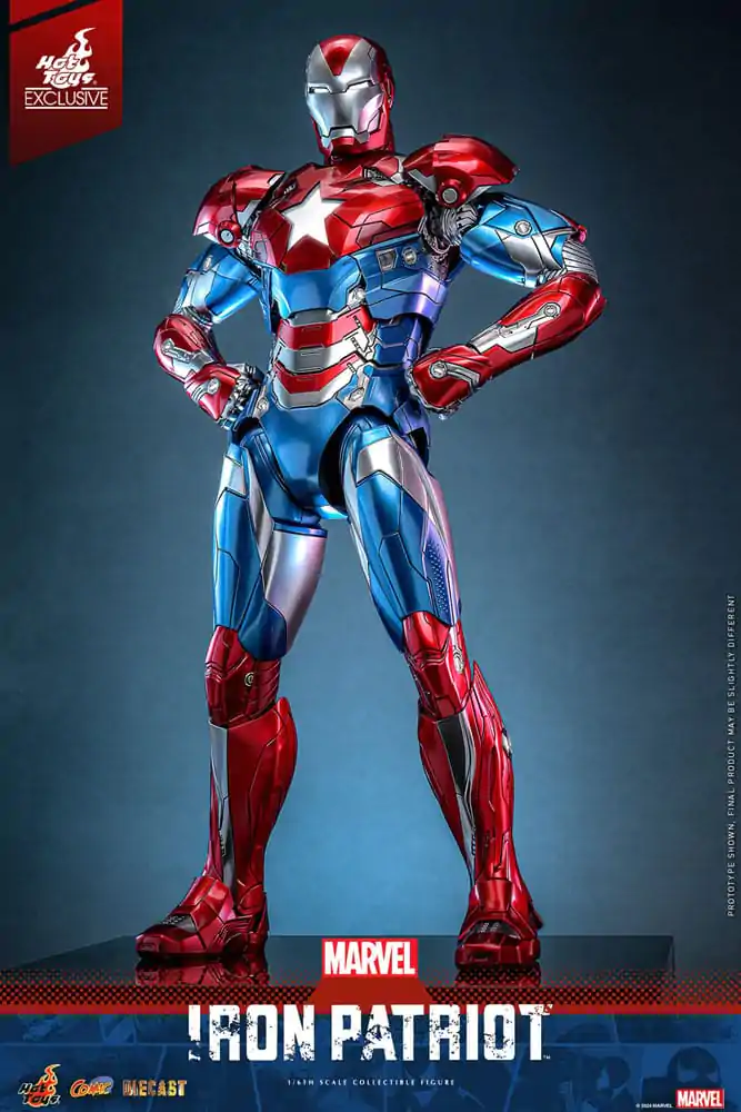 Marvel Comic Diecast Masterpiece akcijska figura 1/6 Iron Patriot Hot Toys Exclusive 32 cm fotografija izdelka