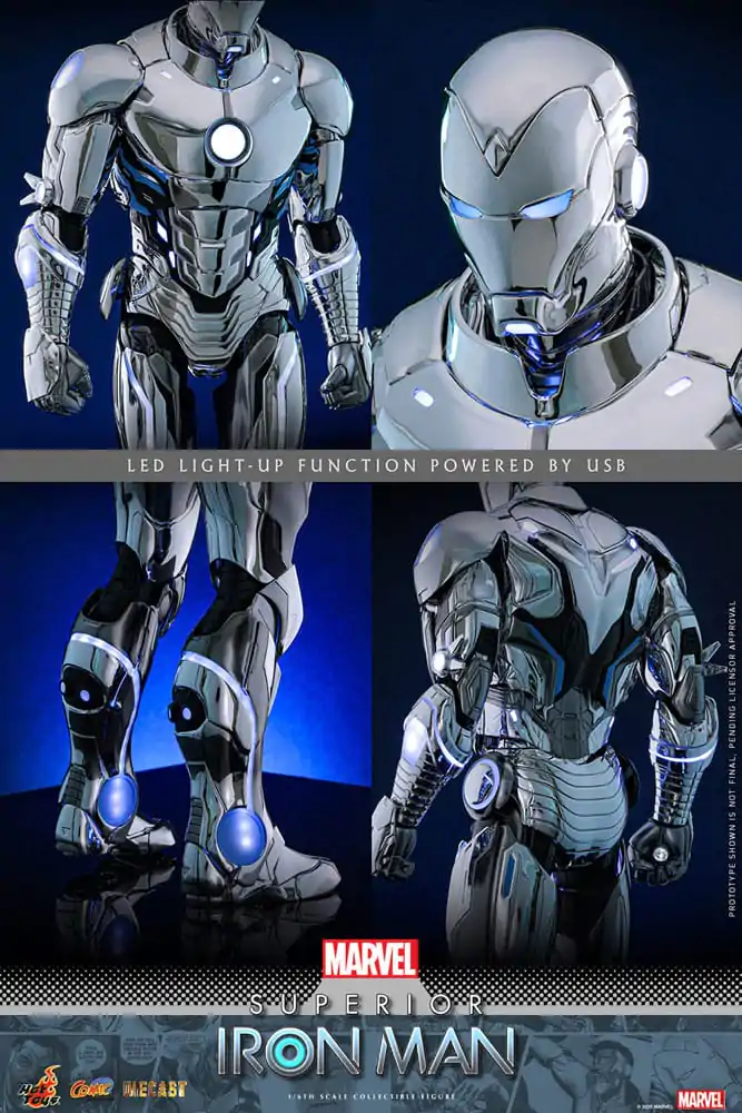 Marvel Strip Diecast Mojstrovina Akcijska figura 1/6 Superior Iron Man 32 cm fotografija izdelka