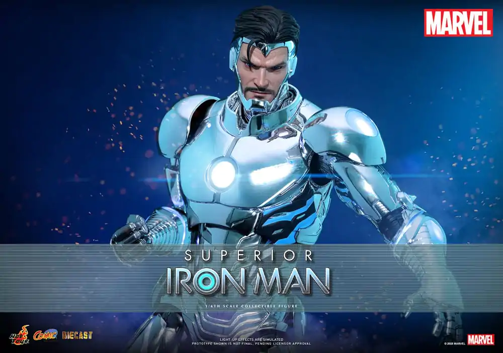 Marvel Strip Diecast Mojstrovina Akcijska figura 1/6 Superior Iron Man 32 cm fotografija izdelka