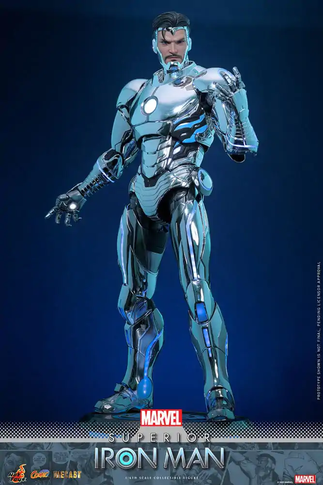 Marvel Strip Diecast Mojstrovina Akcijska figura 1/6 Superior Iron Man 32 cm fotografija izdelka