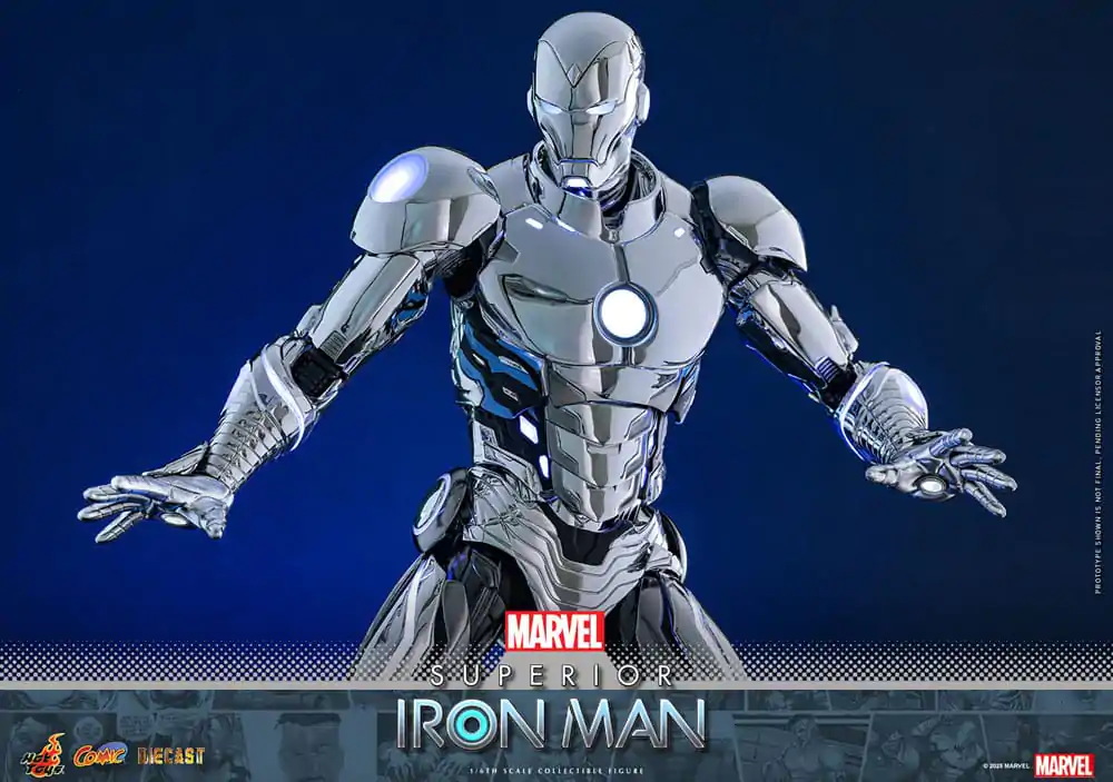 Marvel Strip Diecast Mojstrovina Akcijska figura 1/6 Superior Iron Man 32 cm fotografija izdelka