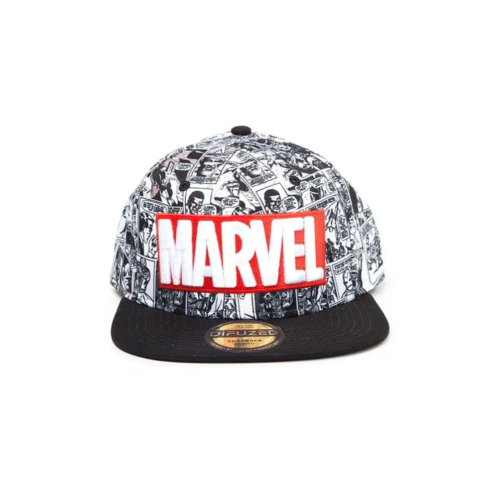 Marvel Comics Snapback Šilt Kapa Classic Rdeča & White Logo fotografija izdelka