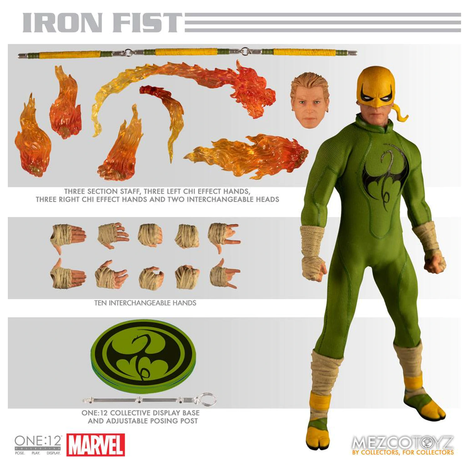 Marvel Comics One:12 Collective akcijska figura 1/12 Iron Fist 17 cm fotografija izdelka