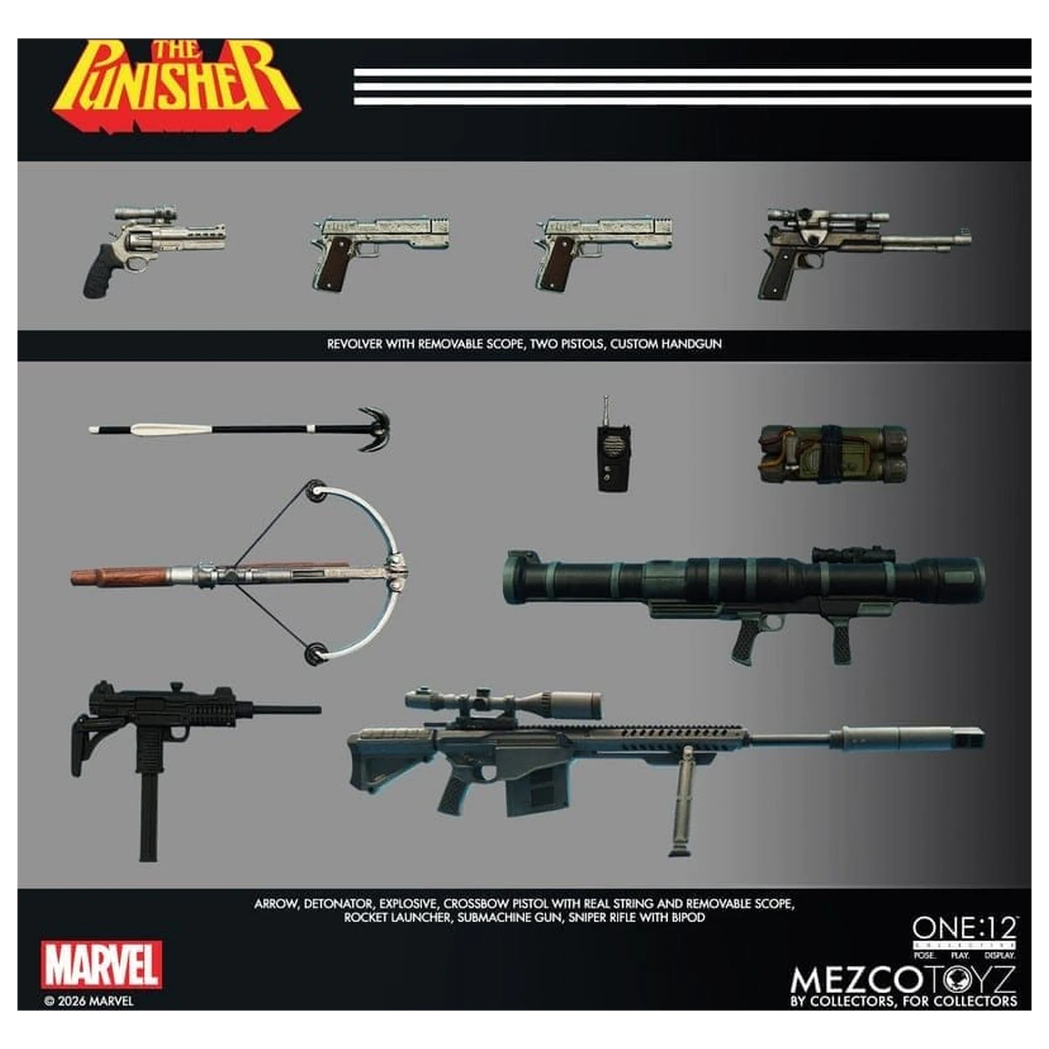 Marvel Comics One:12 Collective akcijska figura 1/12 Punisher 17 cm fotografija izdelka