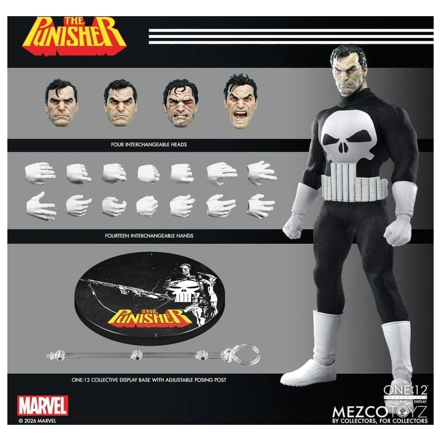 Marvel Comics One:12 Collective akcijska figura 1/12 Punisher 17 cm fotografija izdelka