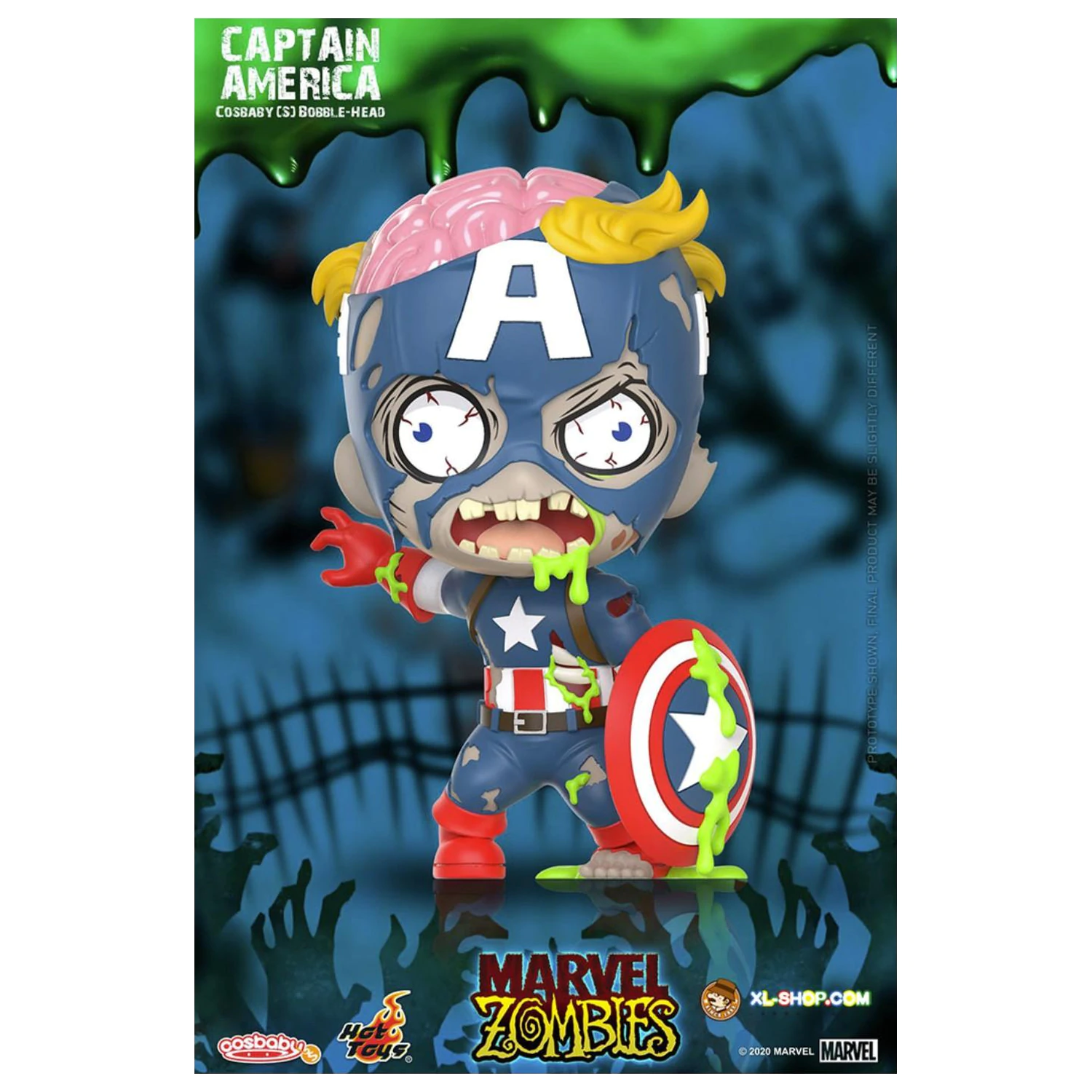Marvel Cosbaby Wave 1 Captain America Zombie fotografija izdelka