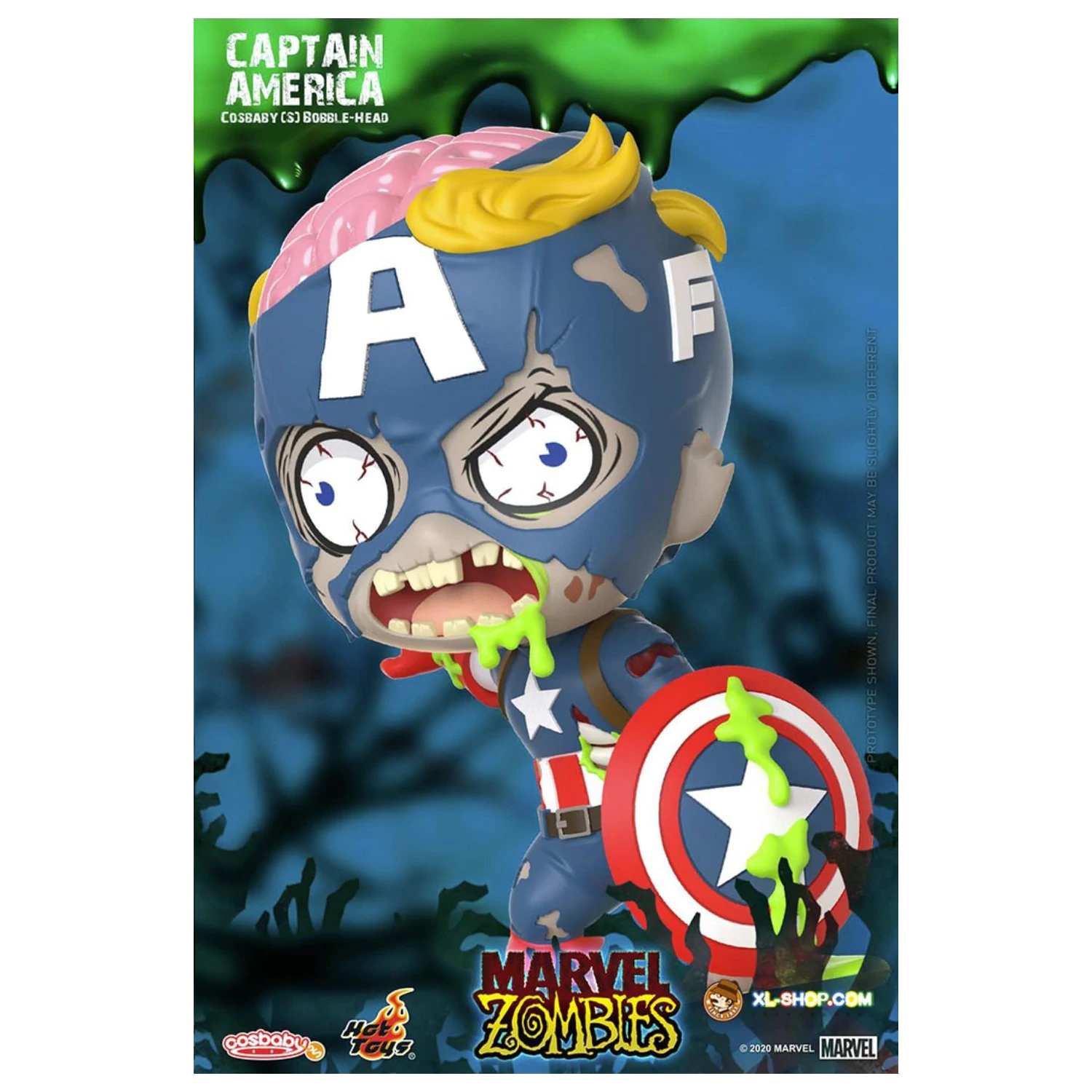 Marvel Cosbaby Wave 1 Captain America Zombie fotografija izdelka