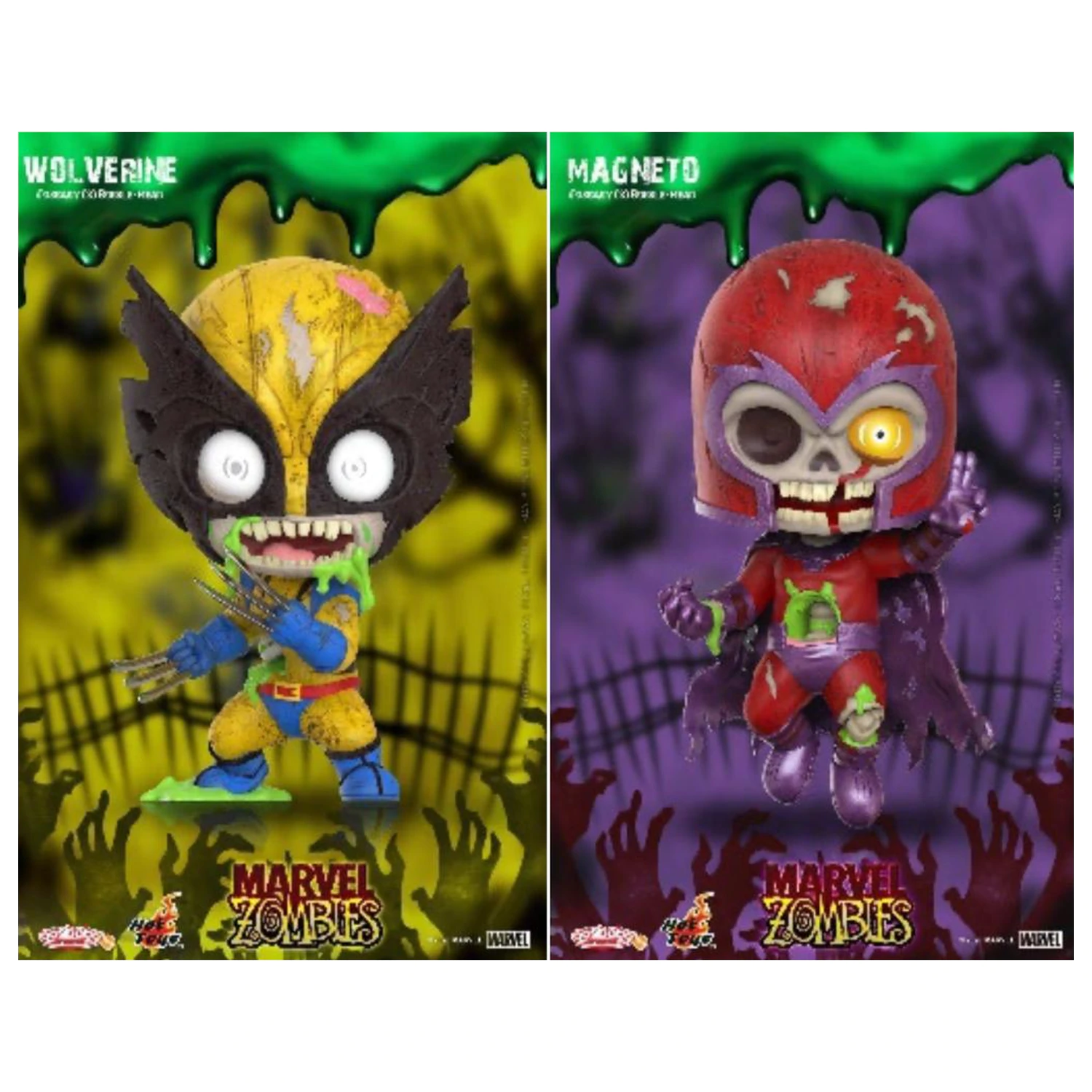 Marvel Cosbaby Wave 1 Wolverine & Magneto Zombies set fotografija izdelka