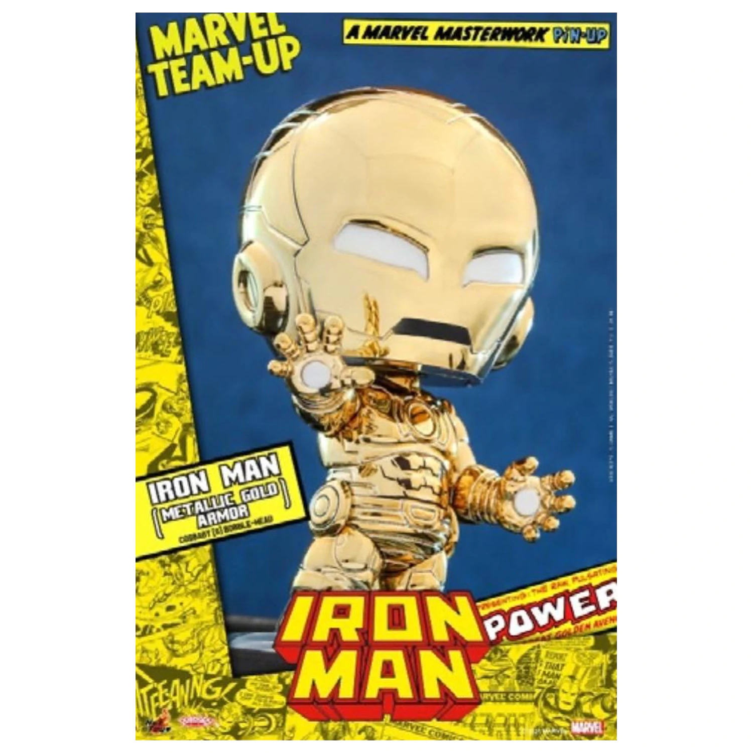 Marvel Cosbaby Wave 2 Iron Man Metallic Gold Armor fotografija izdelka