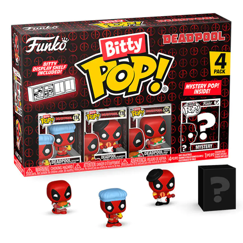 Deadpool Bitty Funko POP! Vinil Figura Set 4 kos Kopalni čas 2,5 cm fotografija izdelka