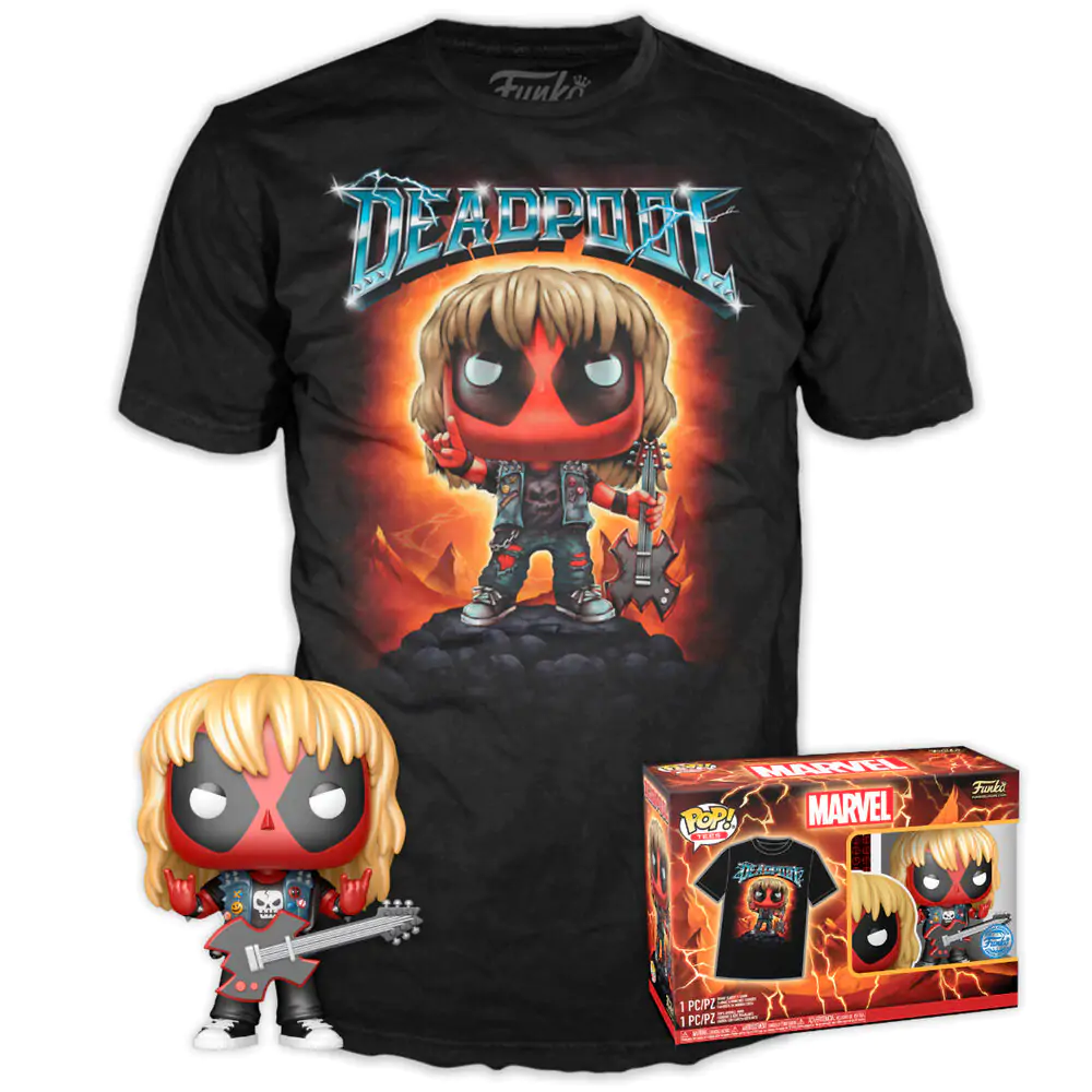 Komplet figurica Funko POP & majica Marvel Deadpool Heavy Metal fotografija izdelka