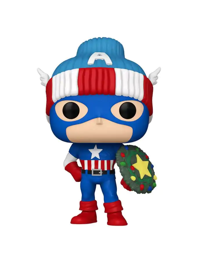 Marvel Funko POP! Vinyl Figurica Praznični Capt. America 9 cm fotografija izdelka