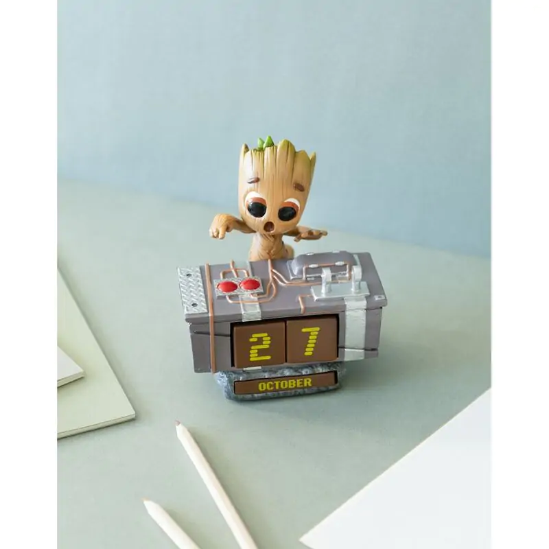 Marvel Guardians of the Galaxy Groot Death Button 3D večni koledar fotografija izdelka