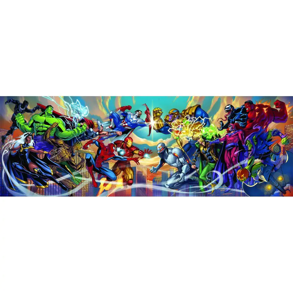 Marvel Heroes vs Villains panorama sestavljanka 1000pcs fotografija izdelka