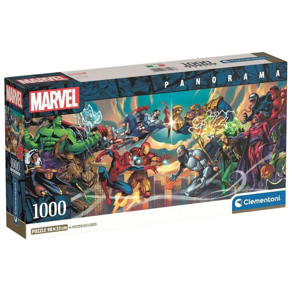 Marvel Heroes vs Villains panorama sestavljanka 1000pcs fotografija izdelka
