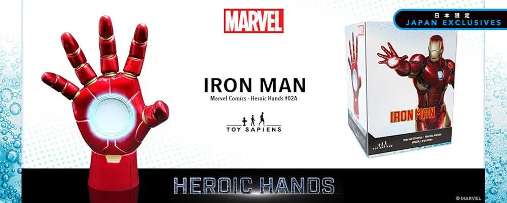 Marvel Heroic Hands Kip v naravni velikosti #2A Iron Man 23 cm fotografija izdelka