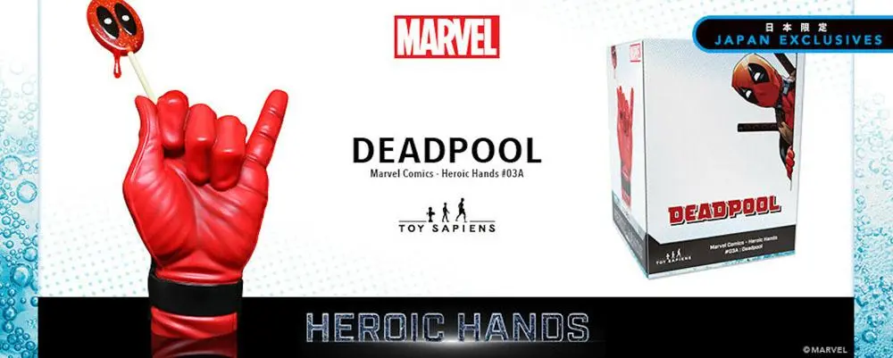 Marvel Heroic Hands Kip v naravni velikosti #3A Deadpool 25 cm fotografija izdelka