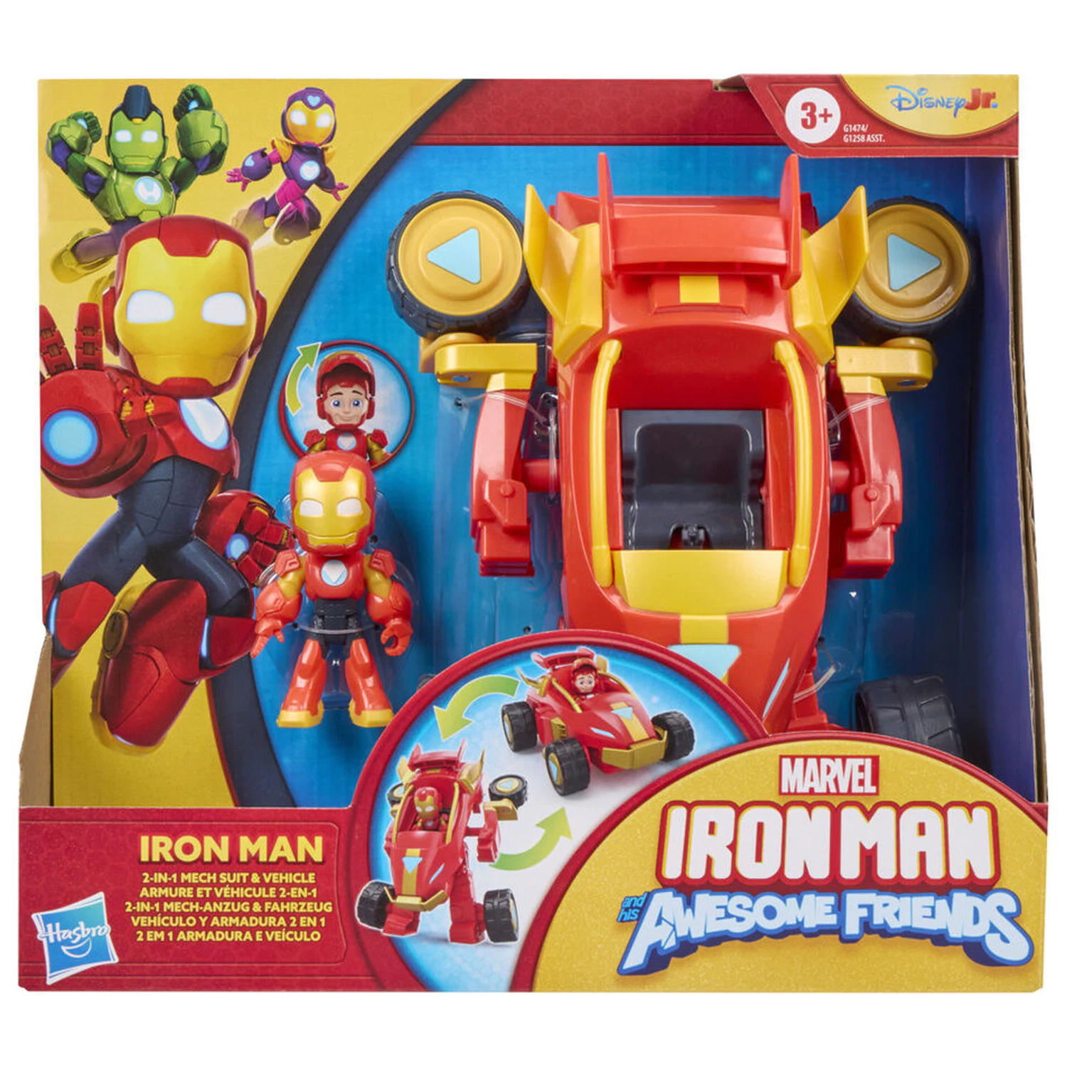 Marvel Iron Man And His Awesome Friends figura in vozilo fotografija izdelka