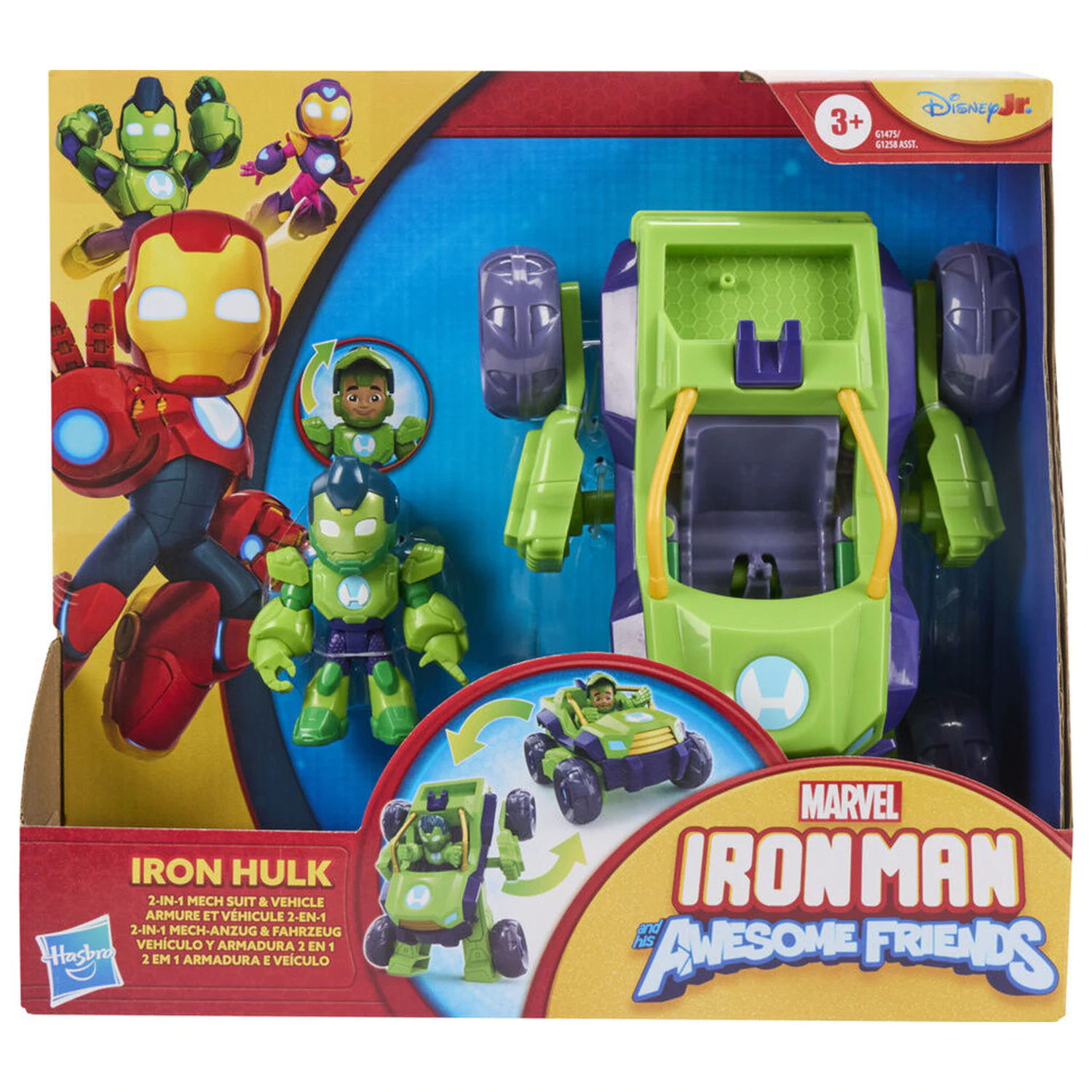 Marvel Iron Man And His Awesome Friends Hulk figura in vozilo fotografija izdelka