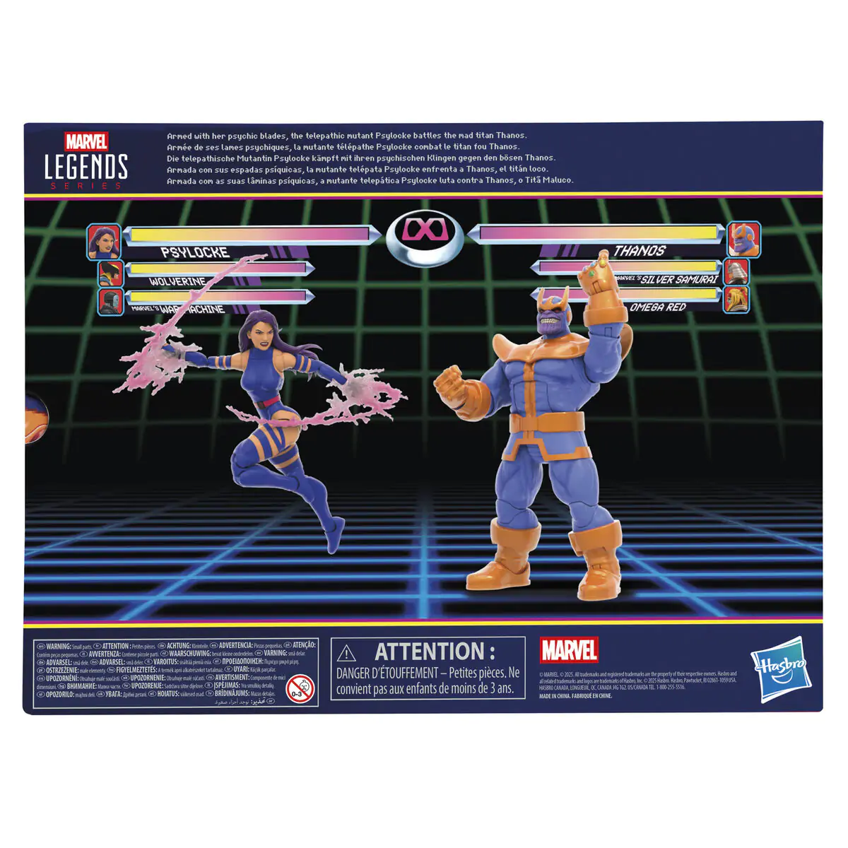 Marvel Legends Gameverse Psylocke proti Thanos komplet 2 figuri 15 cm fotografija izdelka