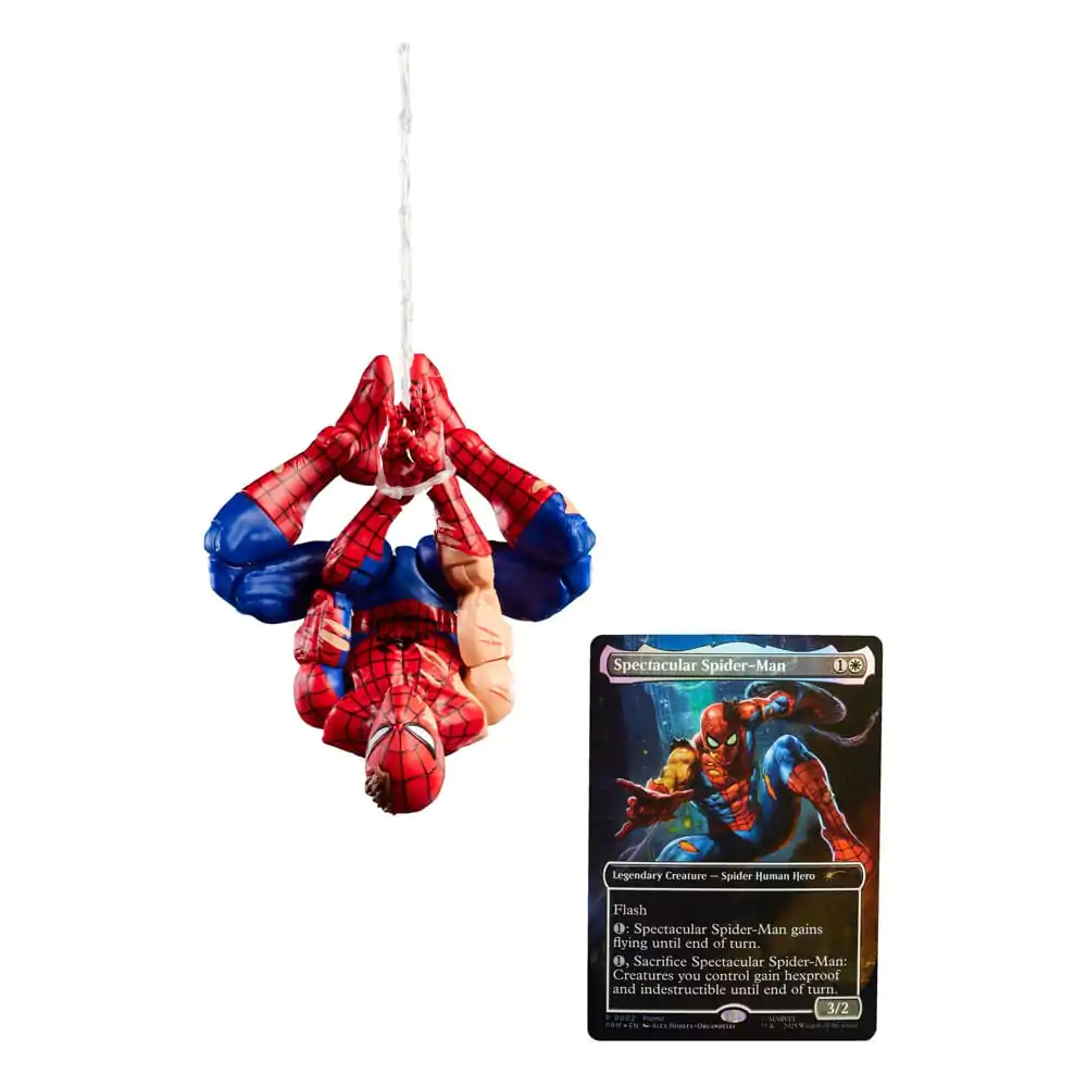 Marvel Legends Magic: The Gathering akcijska figura Battle-Damaged Spider-Man (plus ekskluzivna folijska kartica) 15 cm fotografija izdelka