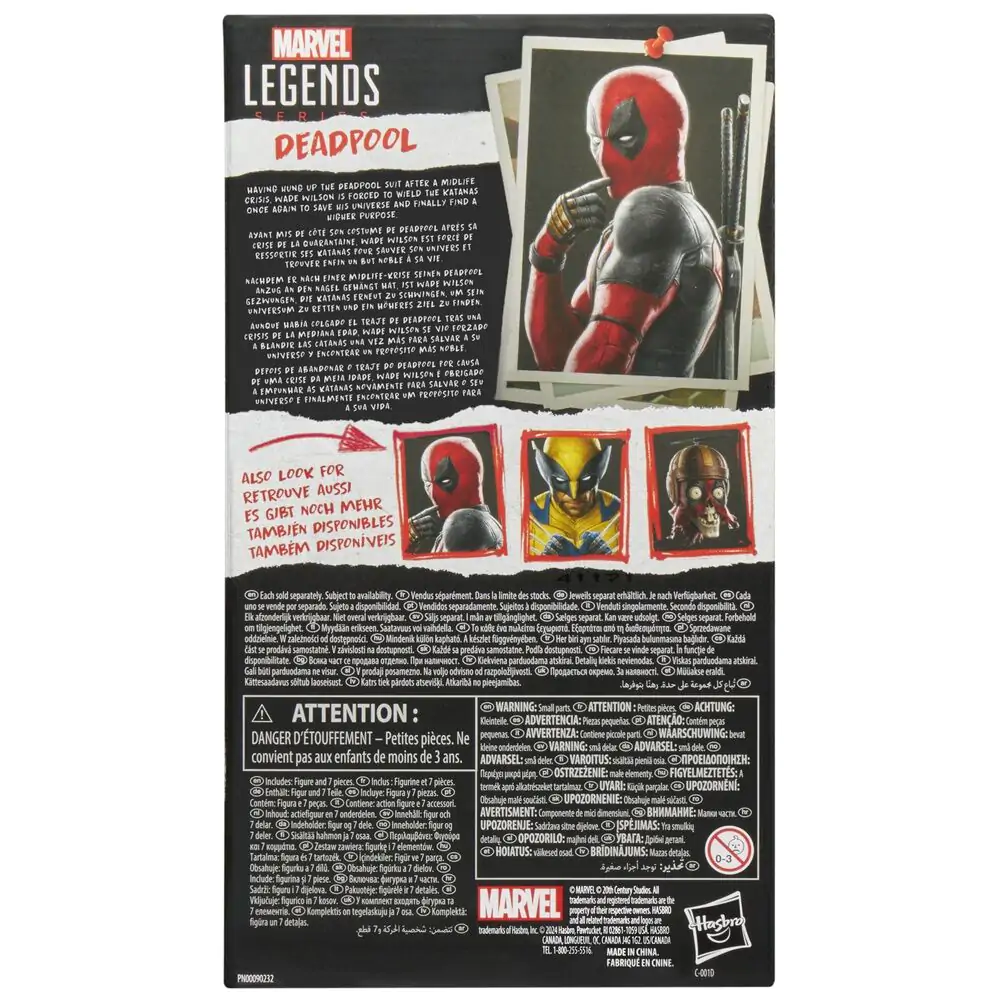 Marvel Legends Series Deadpool & Wolverine - Deadpool figura 15 cm fotografija izdelka