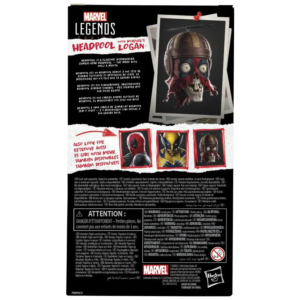 Marvel Legends Series Deadpool & Wolverine - Headpool s figuro Marvels Logan 15 cm fotografija izdelka