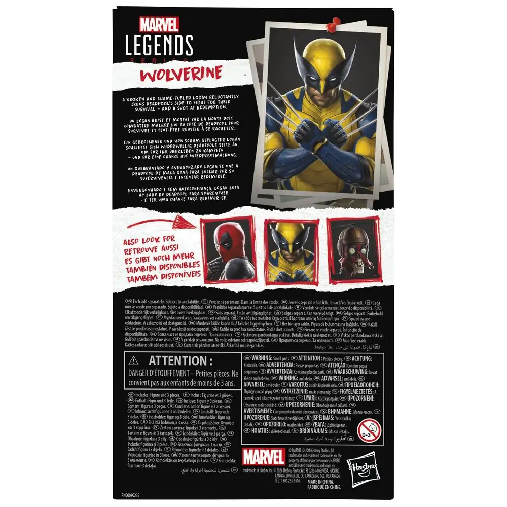 Marvel Legends Series Deadpool & Wolverine - figura Wolverine 15 cm fotografija izdelka