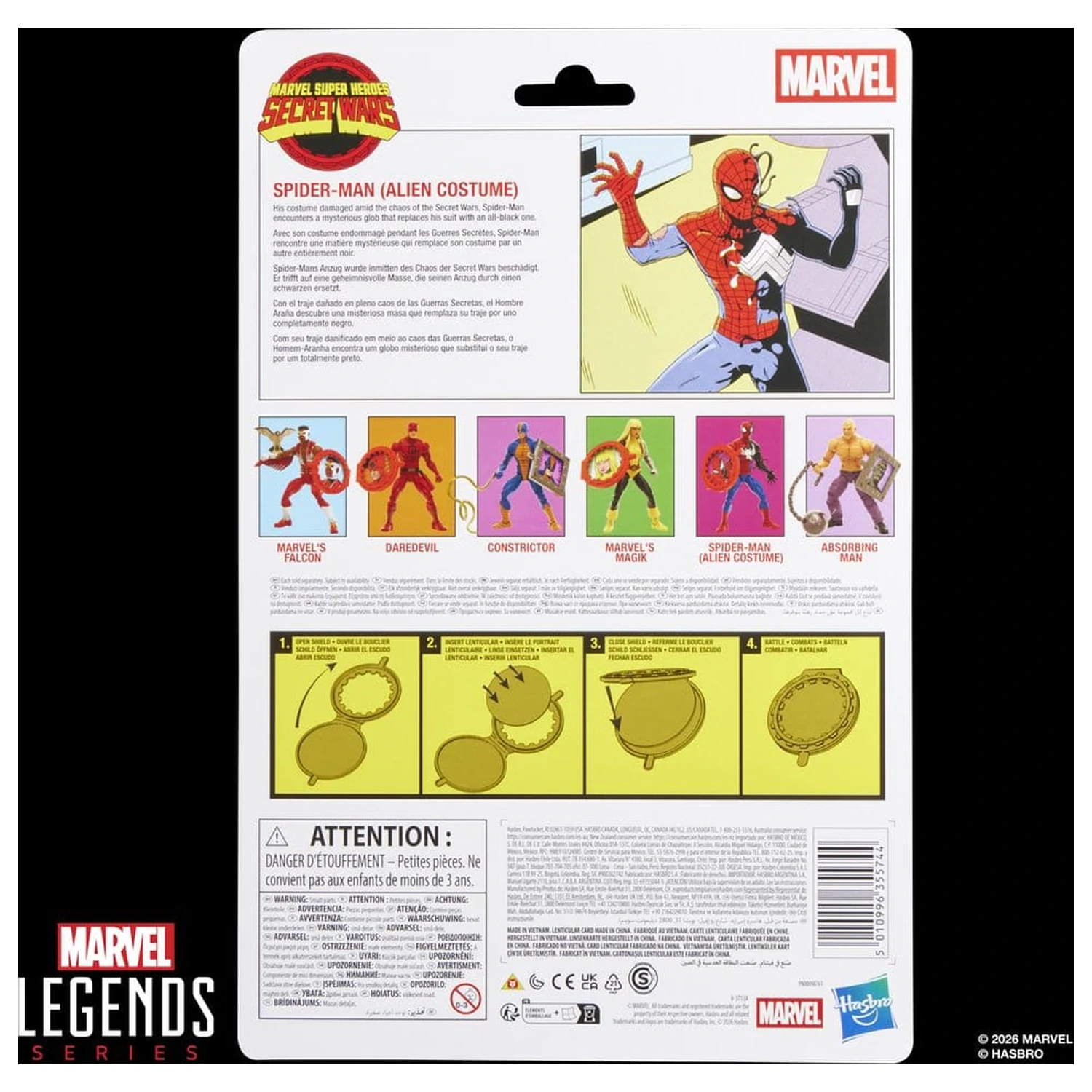 Marvel Legends Series Secret Wars Spiderman Alien Costume figura 15 cm fotografija izdelka