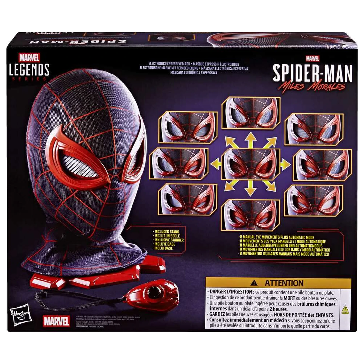 Marvel Legends Series Spider-Man Miles Morales elektronska maska fotografija izdelka