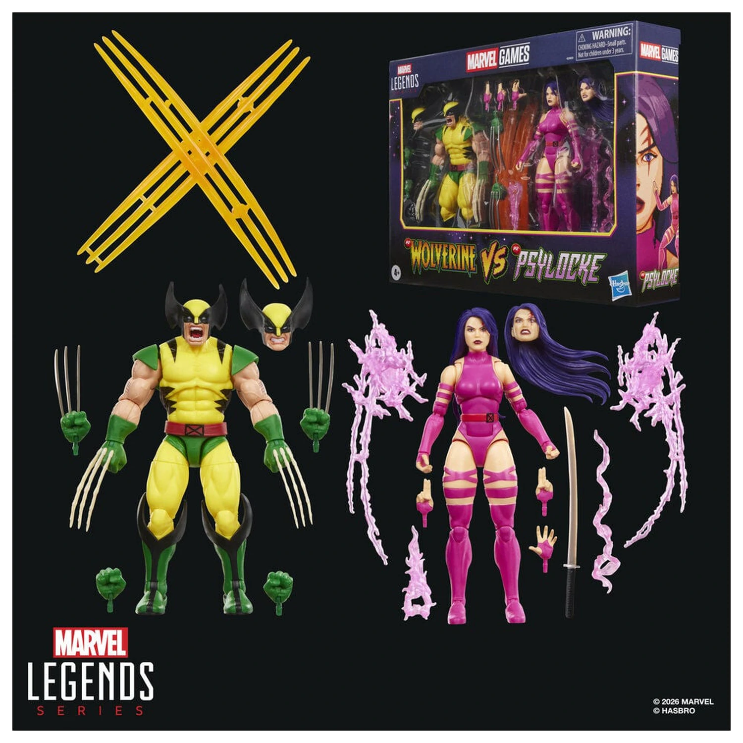 Marvel Legends Series Wolverine Vs Psylocke pakiranje 2 figur 15cm fotografija izdelka