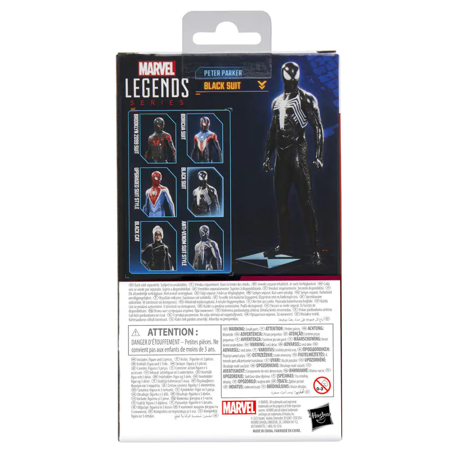 Marvel Legends Spider-Man 2 Peter Parker Black Suit figura 15 cm fotografija izdelka