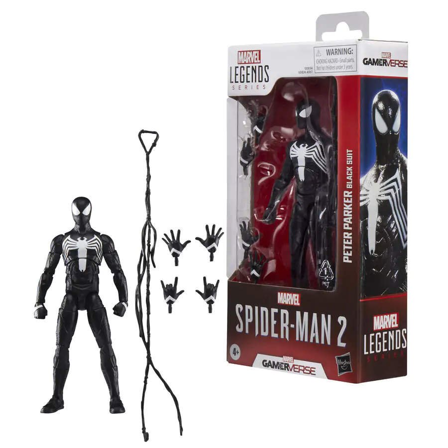 Marvel Legends Spider-Man 2 Peter Parker Black Suit figura 15 cm fotografija izdelka