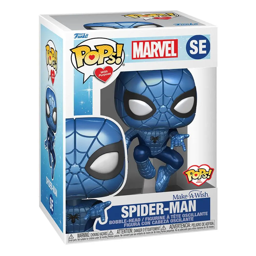 Marvel Make a Wish 2022 POP! Marvel Vinyl Figurica Spider-Man (Metallic) 9 cm fotografija izdelka