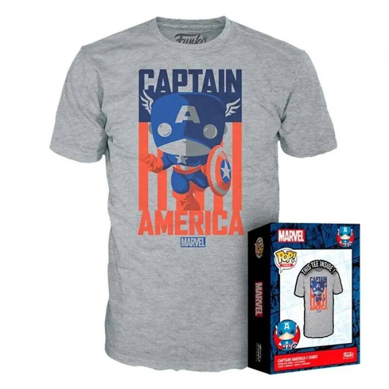 Majica s kratkimi rokavi Marvel POP! Tees Captain America fotografija izdelka