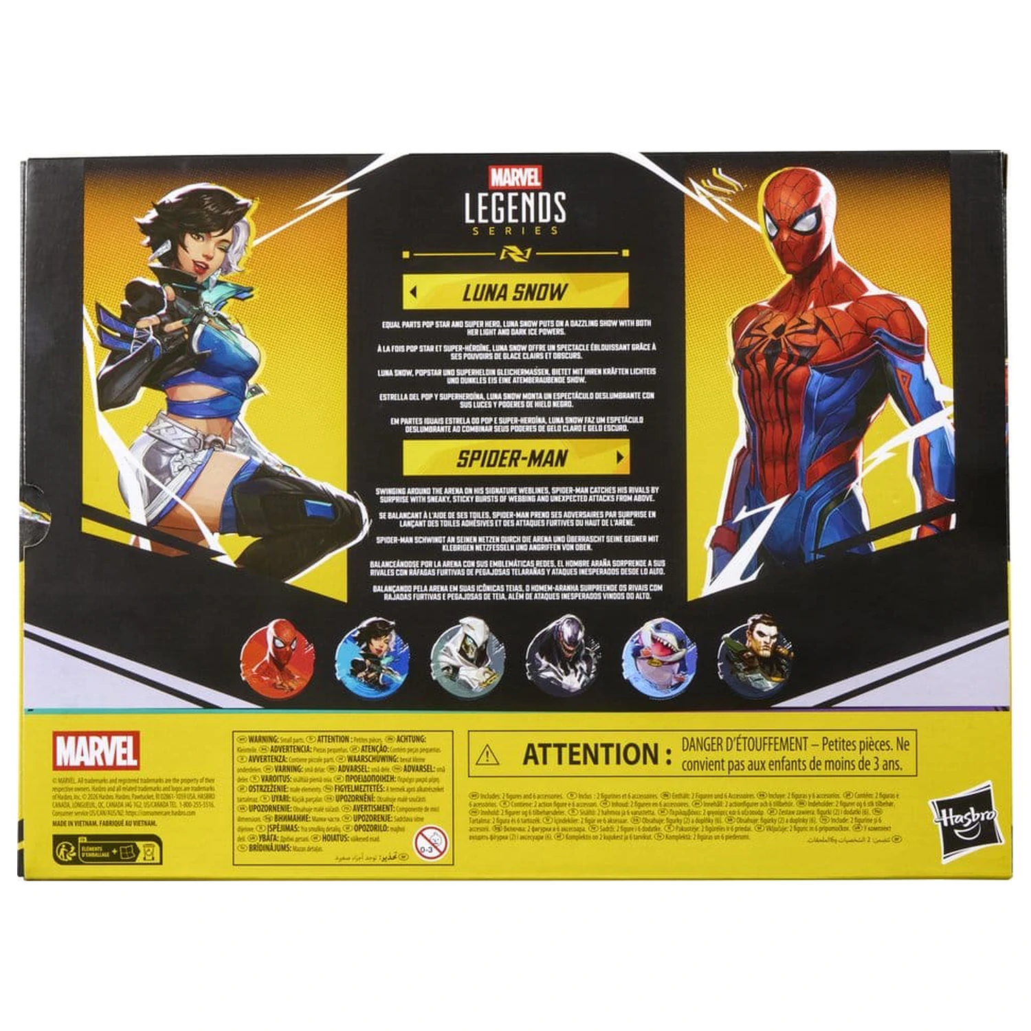 Marvel Rivals Marvel Legends akcijska figura 2-paket Spider-Man & Luna Snow 15 cm fotografija izdelka