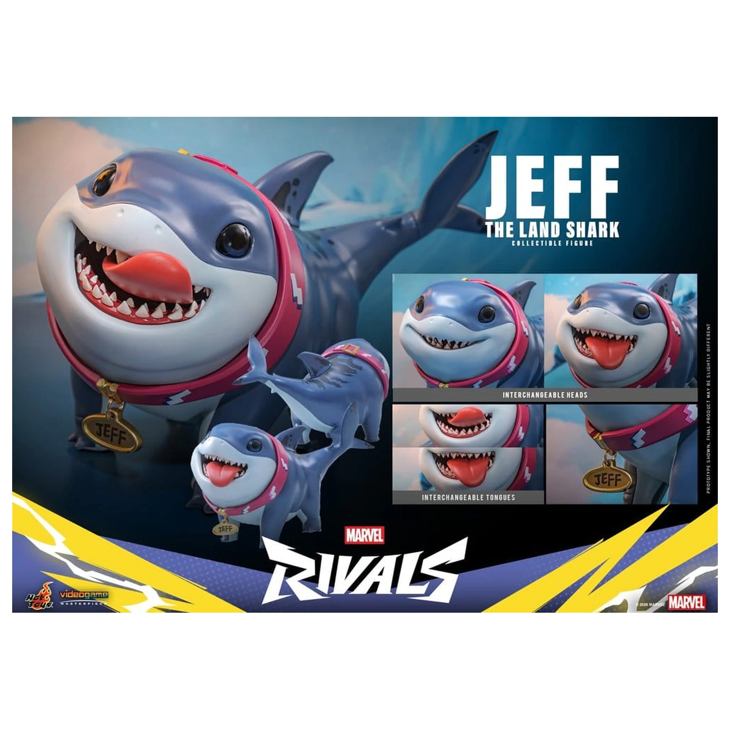 Marvel Rivals Videogame Masterpiece Series akcijska figura Jeff the Land Shark 11 cm fotografija izdelka