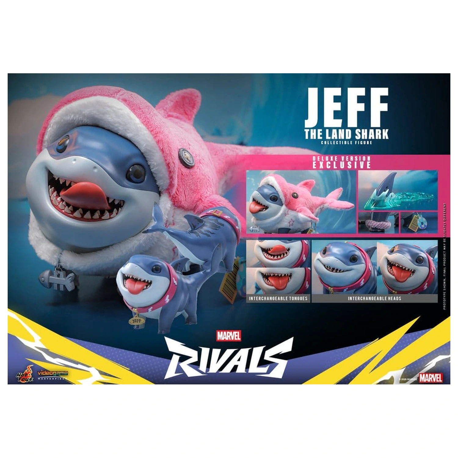 Marvel Rivals Videogame Masterpiece Series akcijska figura Jeff the Land Shark (Deluxe Version) 11 cm fotografija izdelka