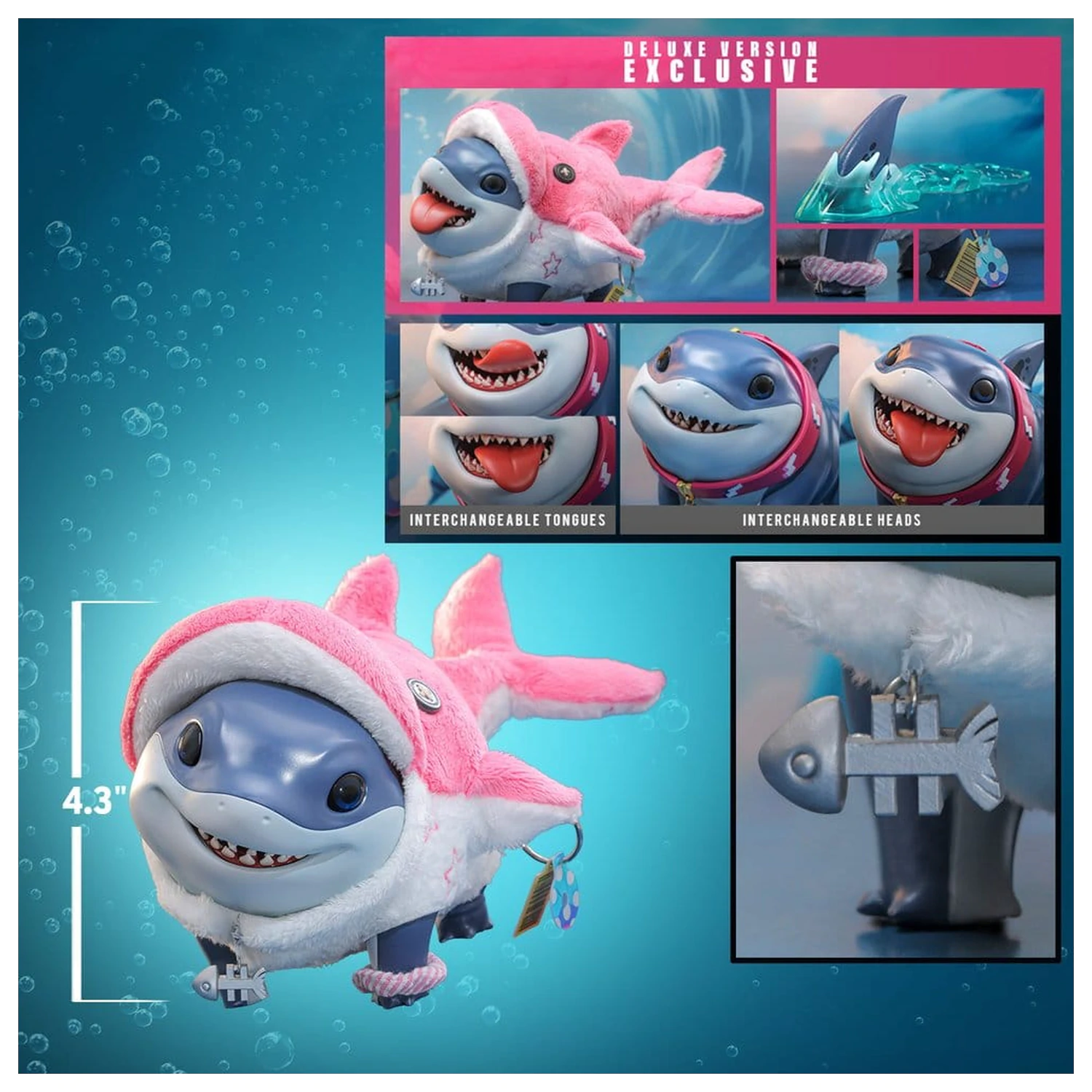 Marvel Rivals Videogame Masterpiece Series akcijska figura Jeff the Land Shark (Deluxe Version) 11 cm fotografija izdelka