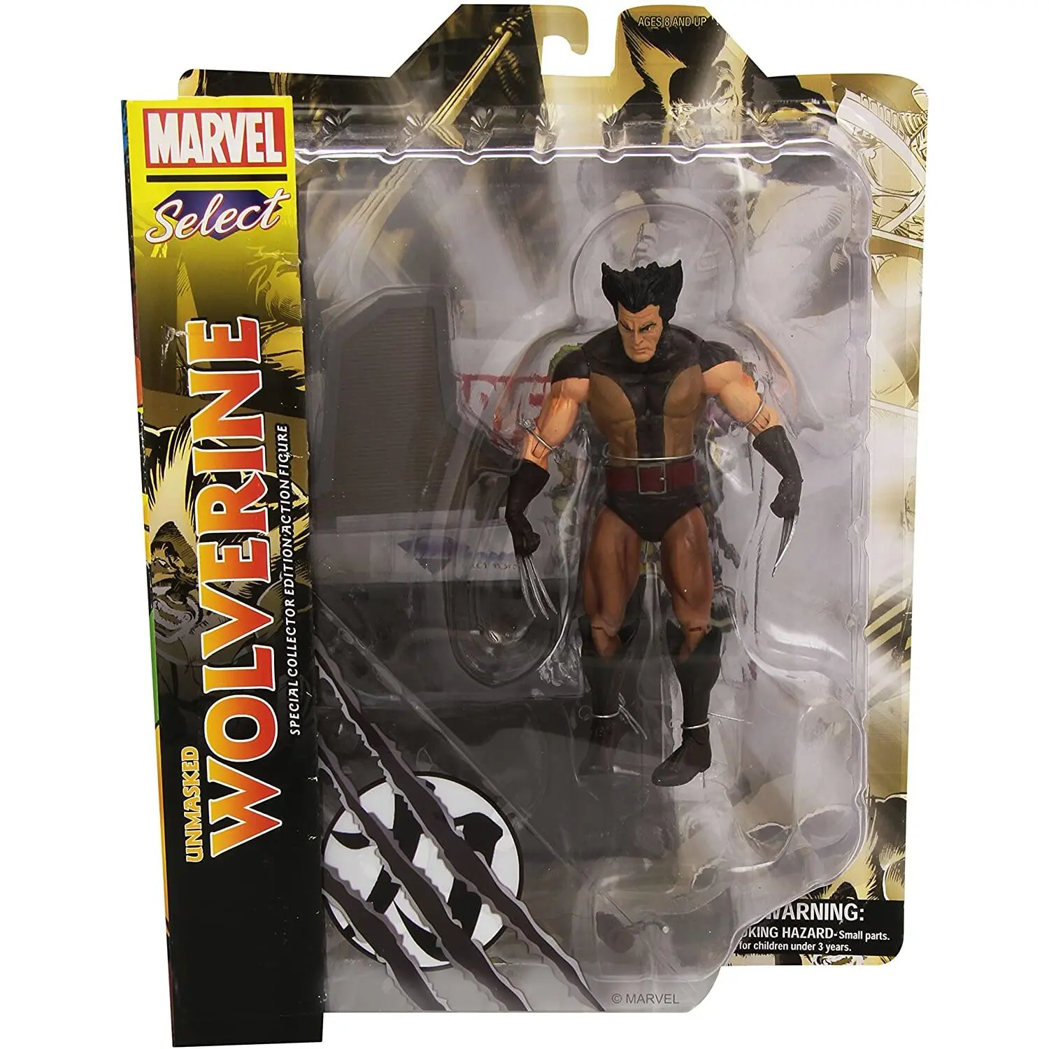 Marvel Select Akcijska Figura Unmasked Brown Costume Wolverine 18 cm fotografija izdelka