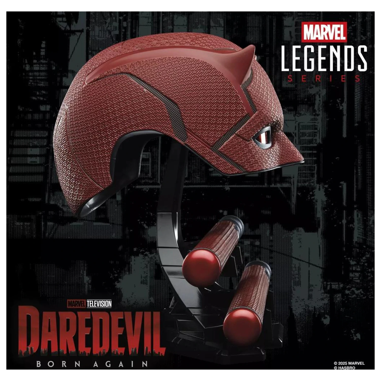 MARVEL Čelada in palica za igranje vlog vrhunska replika Daredevil Legend Series fotografija izdelka