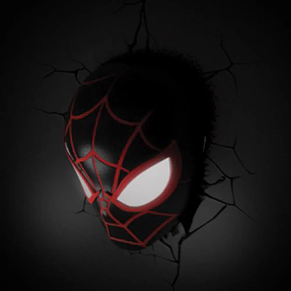 Marvel 3D LED Lučka Spider-Man Miles Morales Face 3D fotografija izdelka