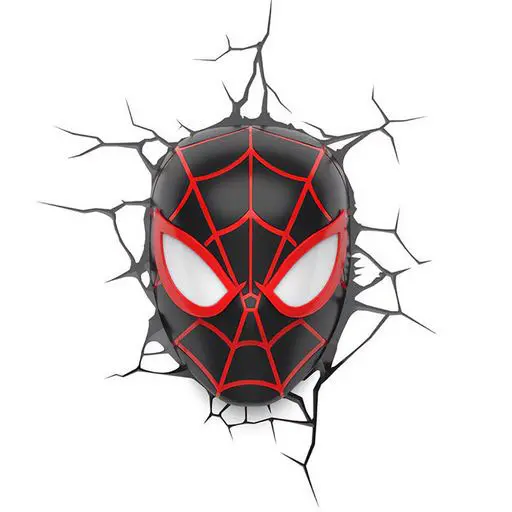 Marvel 3D LED Lučka Spider-Man Miles Morales Face 3D fotografija izdelka