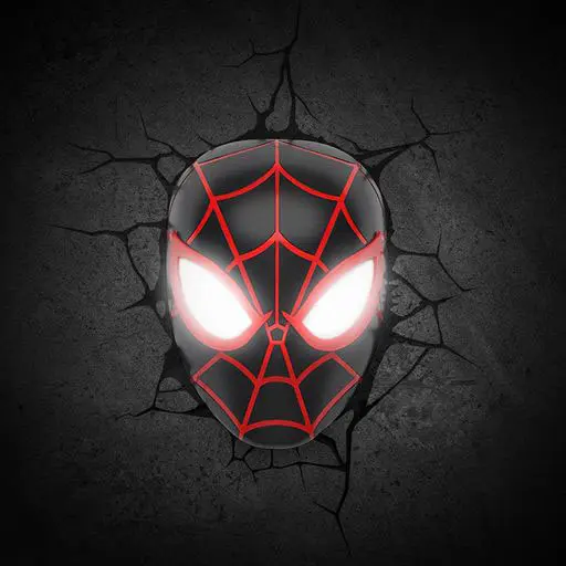 Marvel 3D LED Lučka Spider-Man Miles Morales Face 3D fotografija izdelka