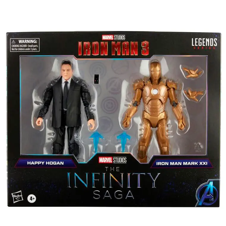 The Infinity Saga Marvel Legends akcijska figura 2-Pack 2021 Happy Hogan & Iron Man (Iron Man 3) 15 cm fotografija izdelka