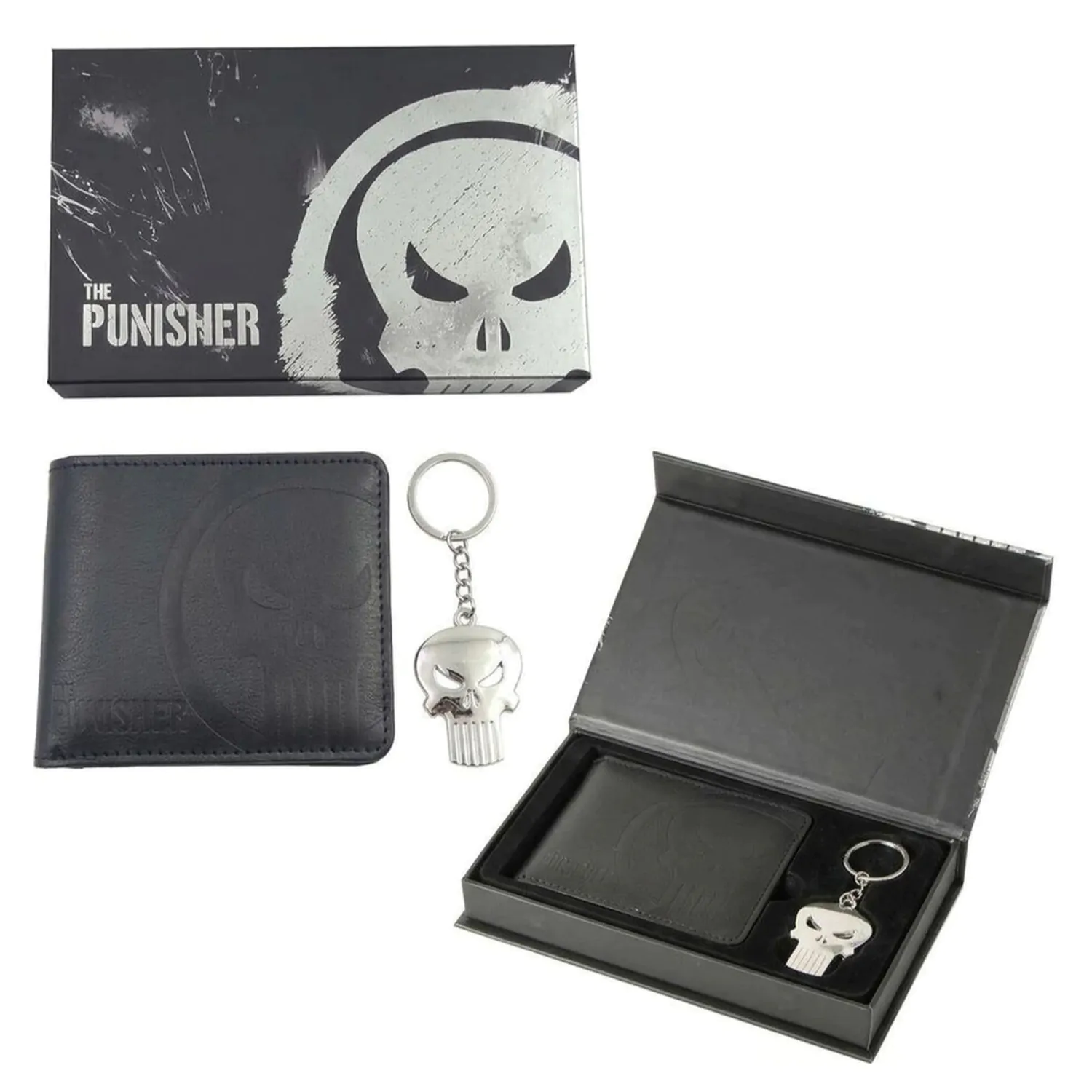 Marvel The Punisher denarnica in obesek za ključe darilni set fotografija izdelka