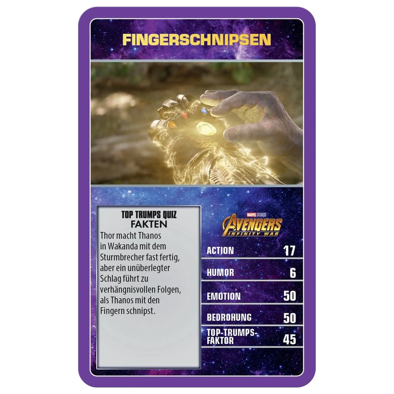 Marvel igra s kartami Top Trumps zbirateljski predmeti *Nemška različica* fotografija izdelka
